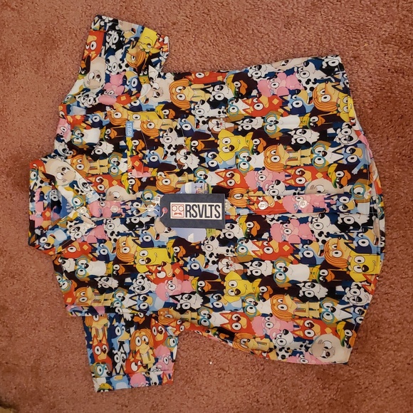 RSVLTS Bluey Primary Pals Button Up Shirt. Youth XL. Unisex. Kids. - Picture 5 of 9